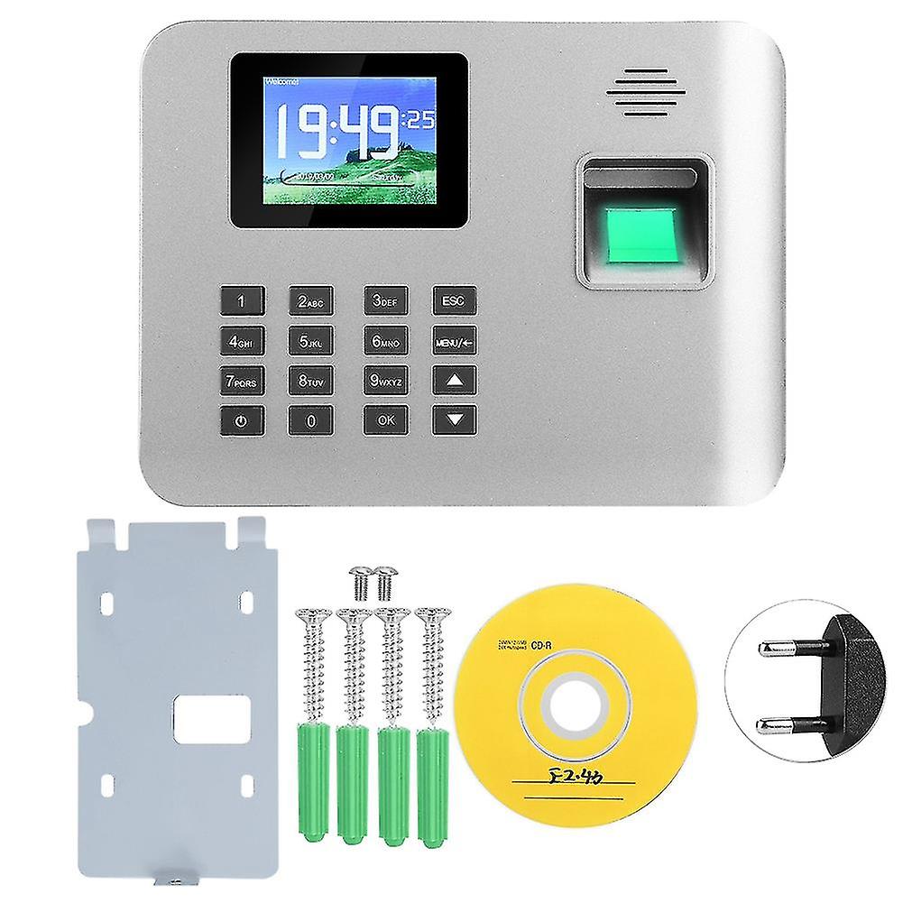 Écran de 2,8 pouces Smart Induction Fingerprint Time Attendance Machine Horloge 100-240V Eu