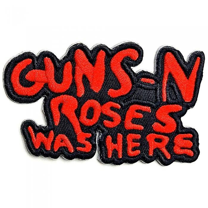 Guns N Roses Was Here Woven Cut Out Iron On Patch