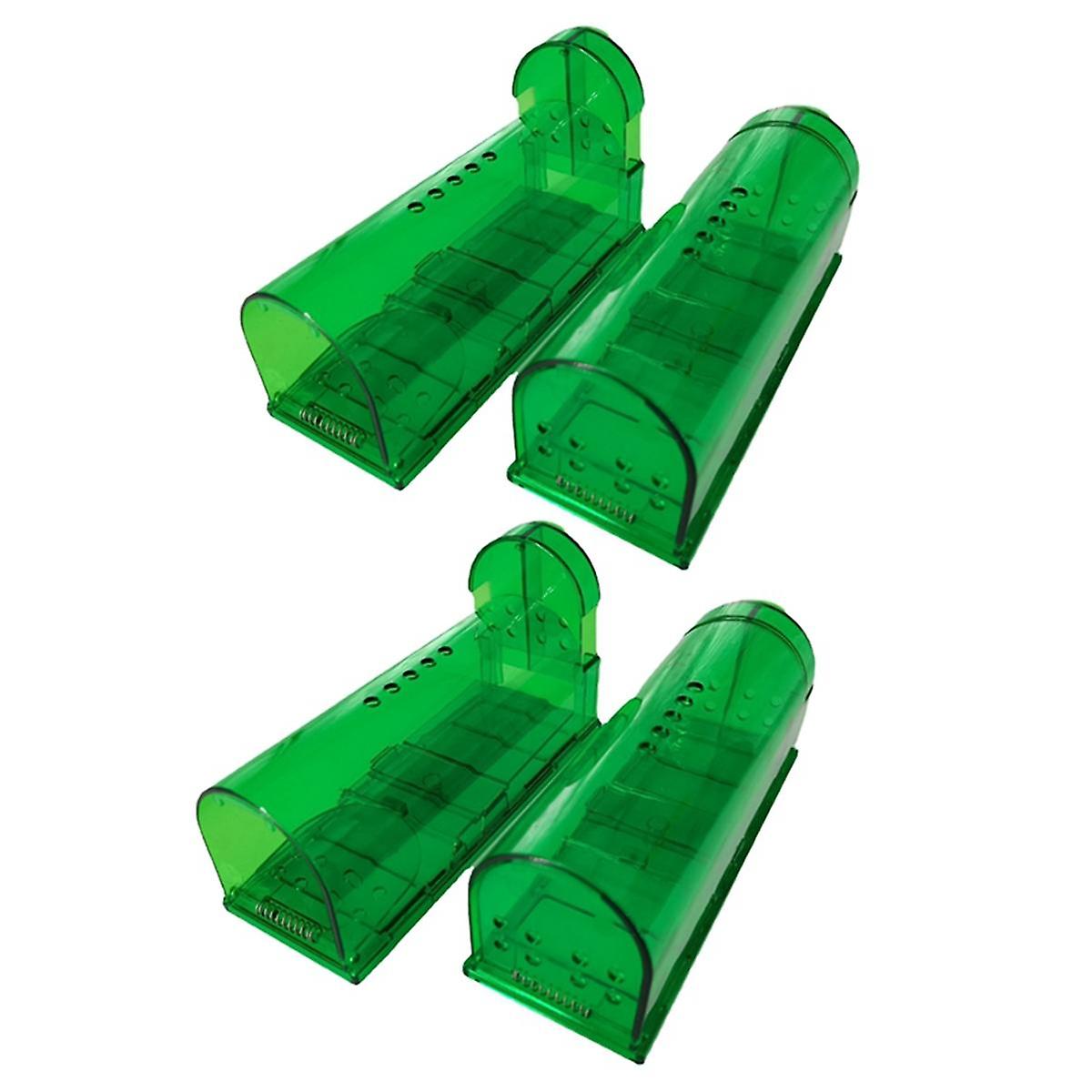 4 Mouse Cage Mouse Traps, Live Mouse Traps for Home Use, Simple Set of Non-Killing Mouse Traps, Reu