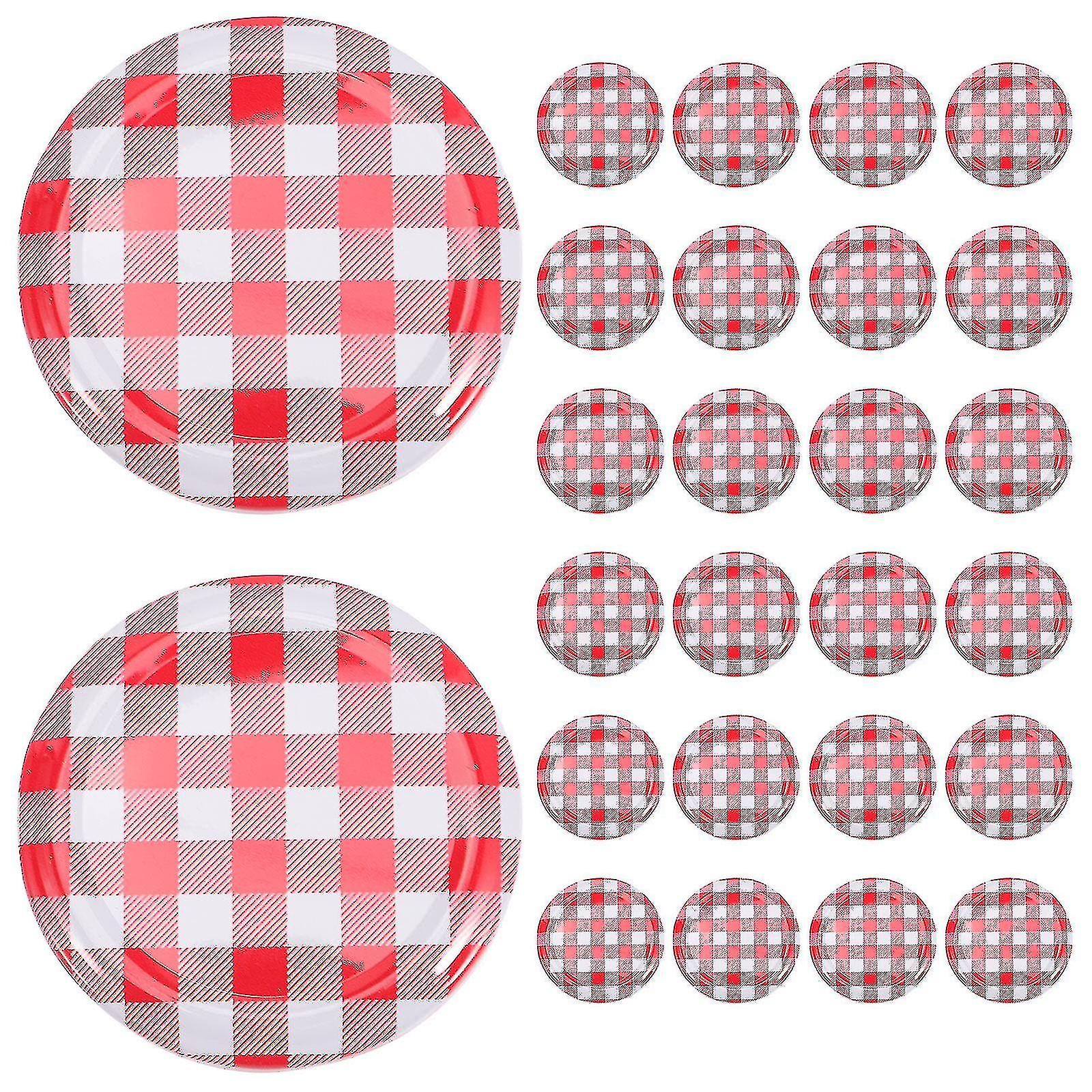 40pcs Jam Jars Lids Wide Mouth Screw Lids Twist Off Lids Storage Caps For Canning Jars