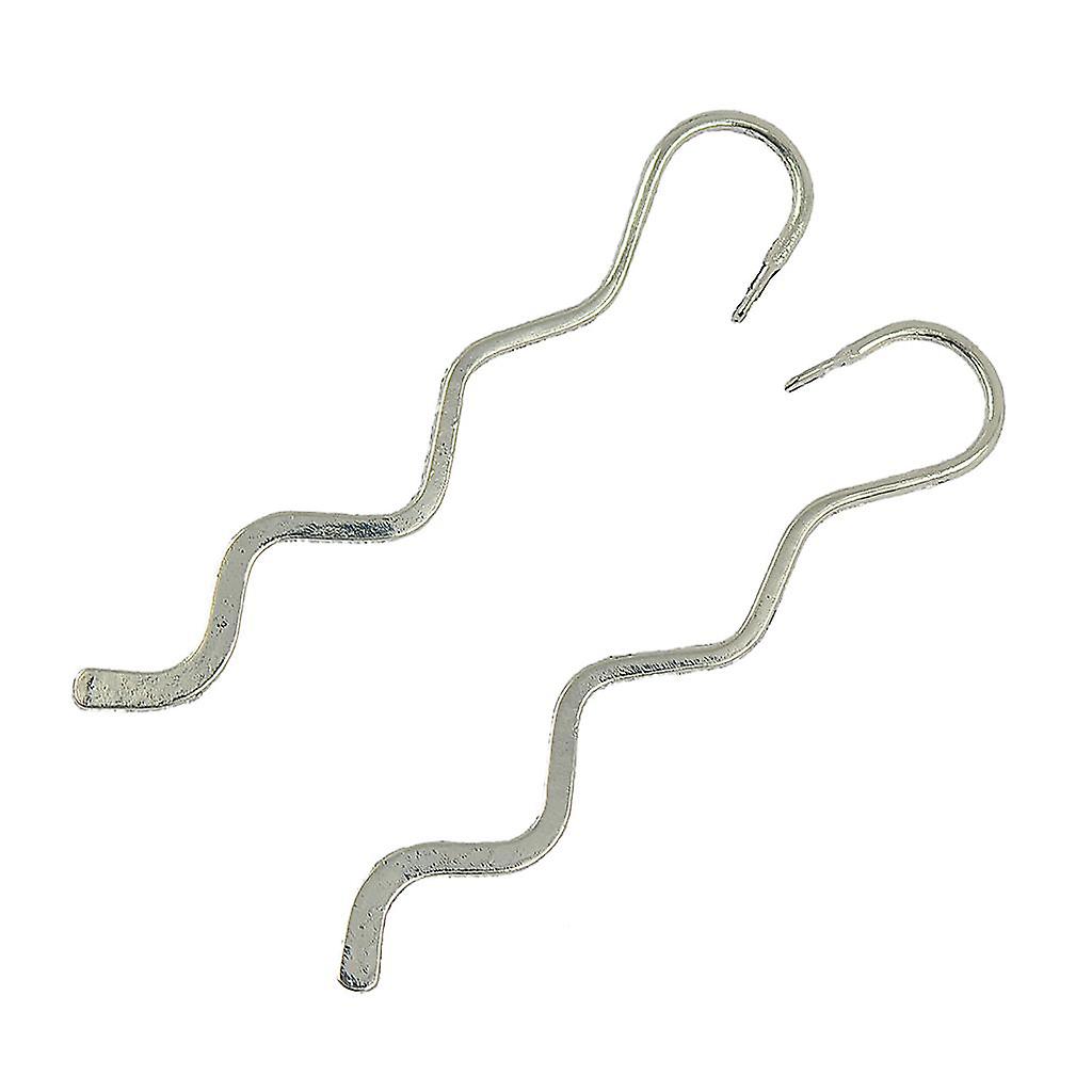 20 Pcs Tibetan Silver Beading Wavy Bookmarks With Loop For DIY Making