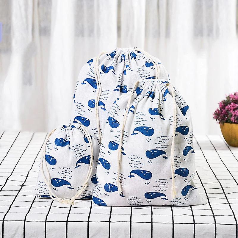 1 pz Portascarpe Organizzatore Borse Pacchetto da viaggio Trucco Cosmetici Articoli da toeletta Coulisse Custodia in cotone e lino Asciugamani igie...