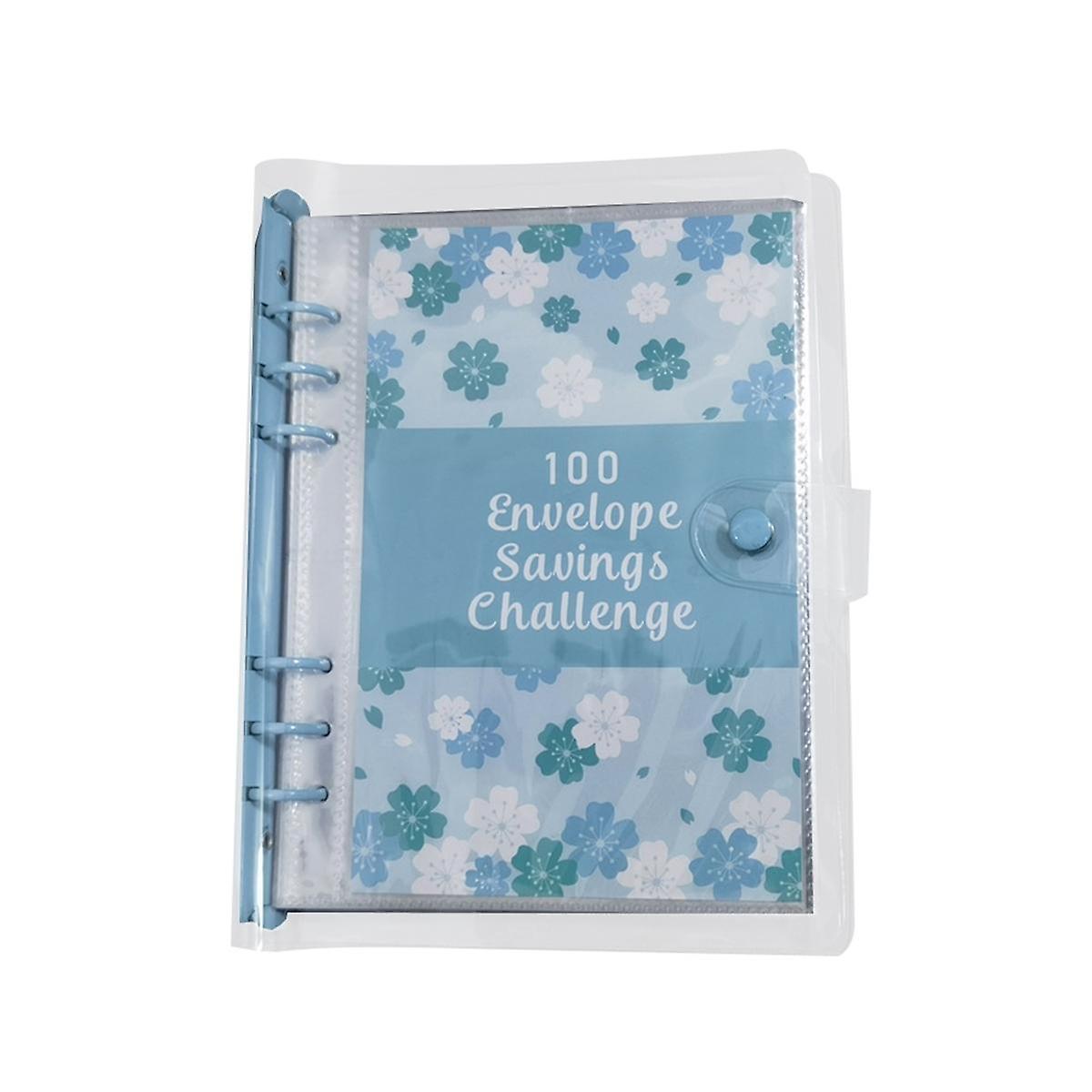 100 Envelope Challenge Binder Savings Binder for Save 5050 with Cash Envelopes for Budget Planning