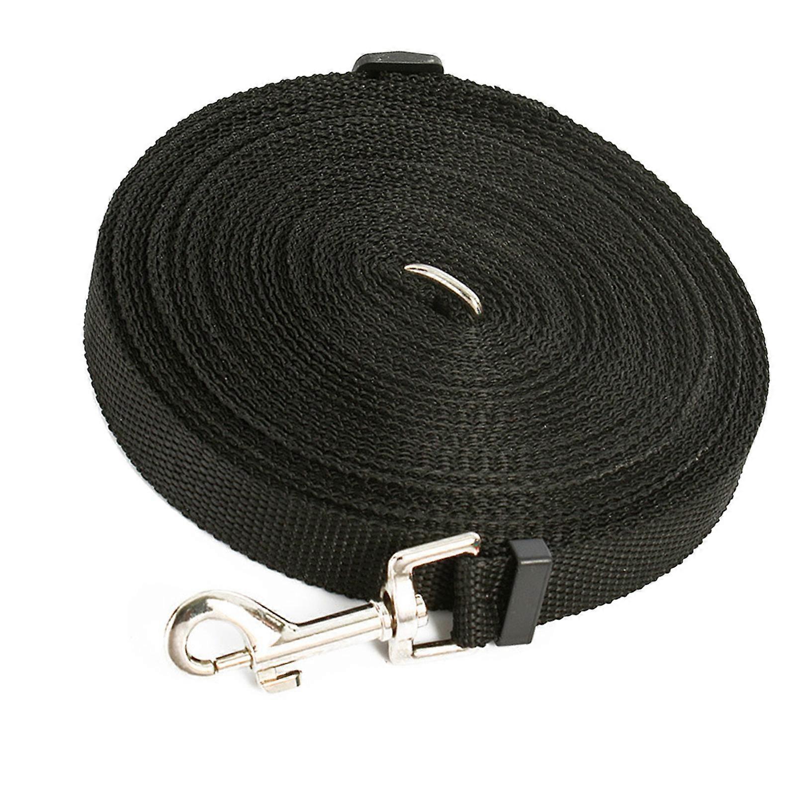 Dog Long Leash 32.8ft Adjustable Portable Training Leash Black