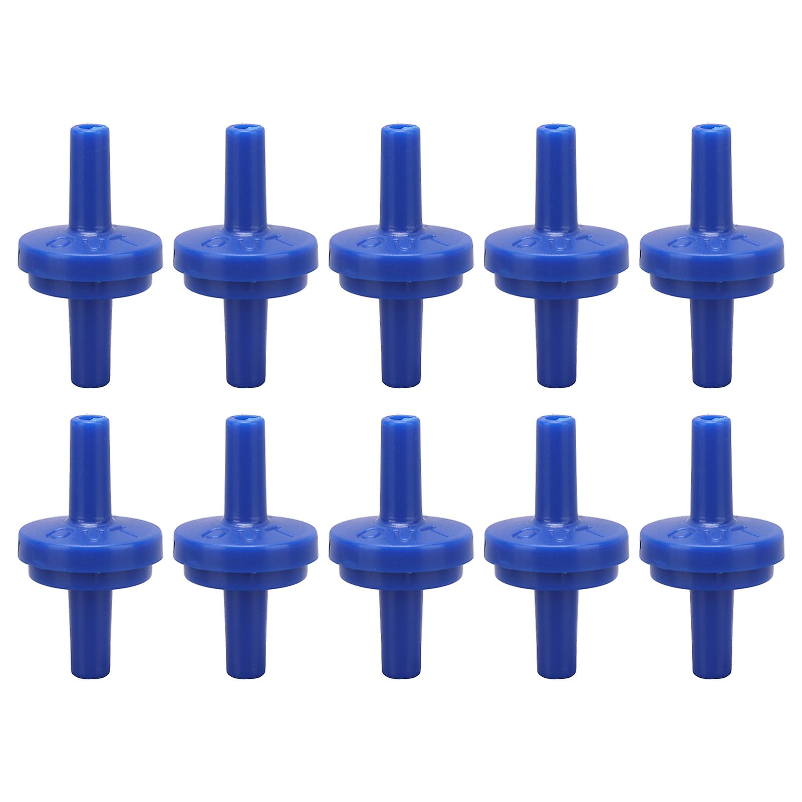 10Pcs 4mm Check Valve 1 Way PP Plastic Hose Water Stop Diaphragm Barb for Air Intake Feed Blue Durable