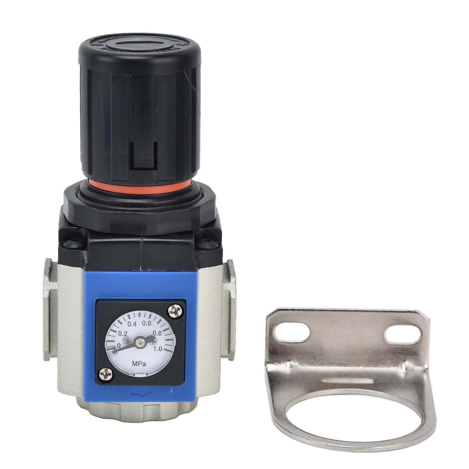 Air Compressor Regulator Aluminum Alloy Pressure Regulating Valve with Gauge 0.05‑0.9MpaGR300‑15