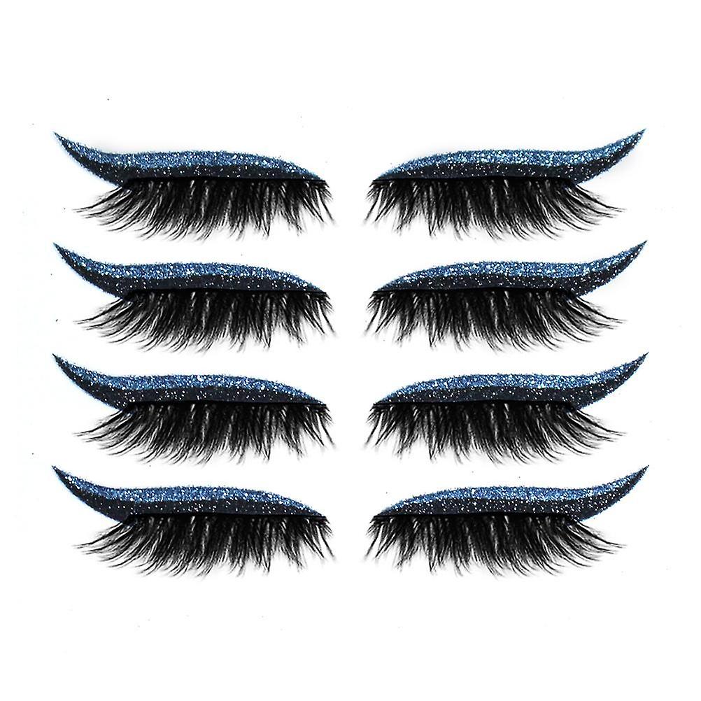 4 Pair Reusable Eyeliner and Eyelash Stickers Waterproof Easy to Use Eyeliner Guides for Precise Application and Quick Removal