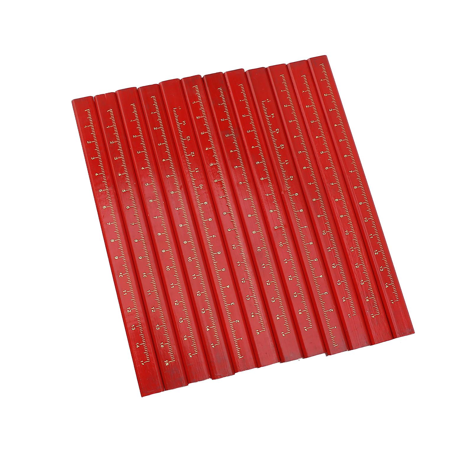 7 Inch Carpenter Pencil Set 12 Pencils with Sharpener & Holder