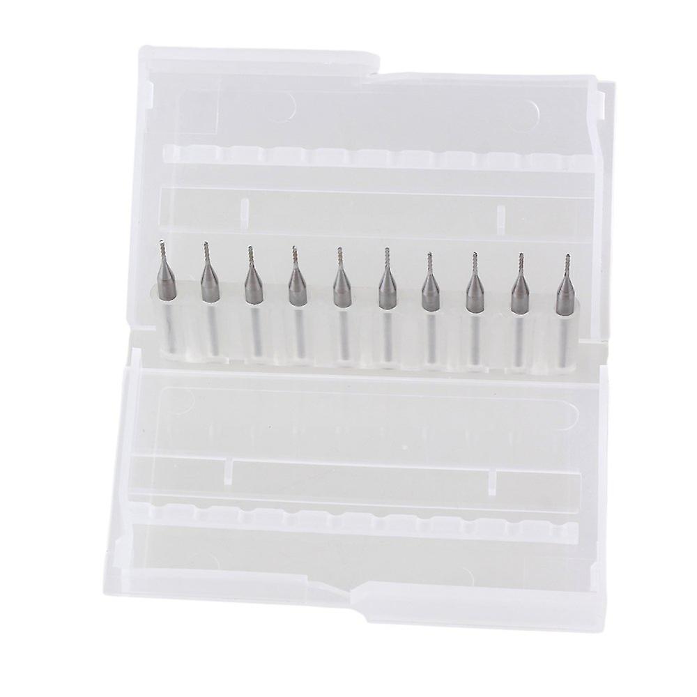 10 x Carbide End Mill Engraving Bits 3.175x0.8mm CNC PCB Engraved Tool