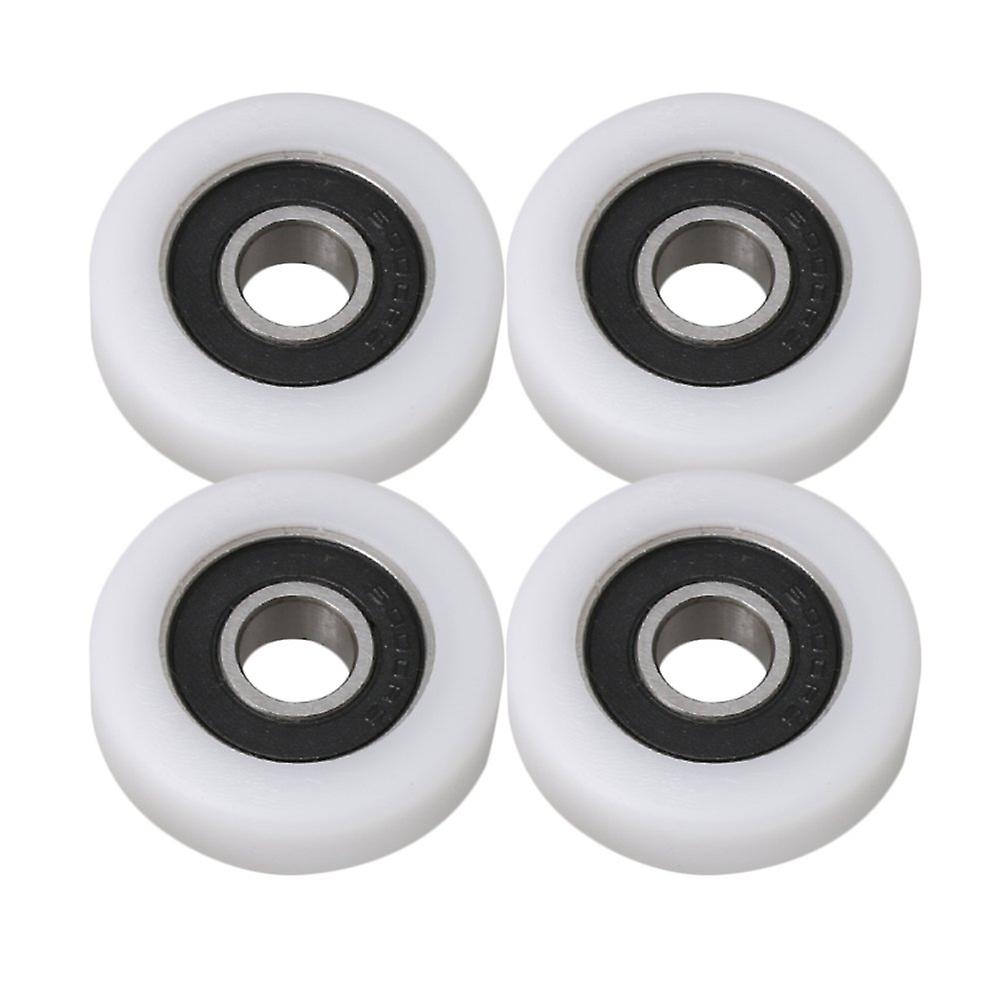 4 Pcs 36x10x10.5mm 6000ZZ Flat Guide Sealed Rail Bearing Pulley White