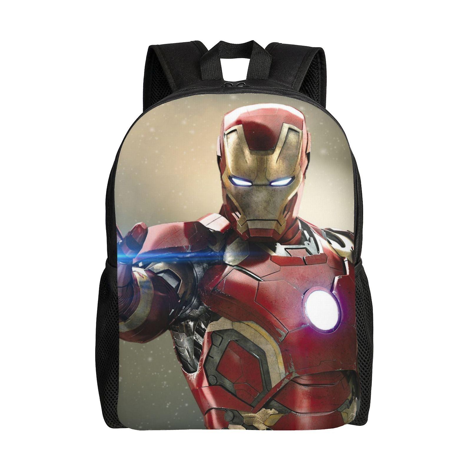 Iron Man Backpack, Travel Laptop Backpack, Water Resistant College School Computer Bag, Durable