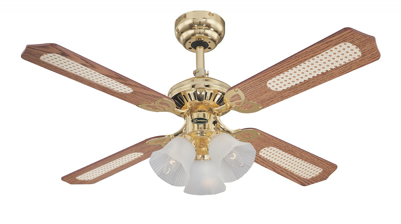 Deckenventilator Princess Trio Messing poliert 105 cm