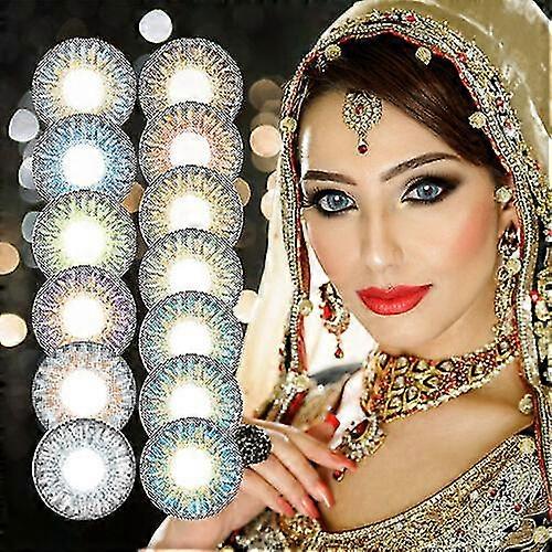 2pcs Colored Cosmetics C Ontact Lenses Multi Colors Optional Beauty Make-up Tool