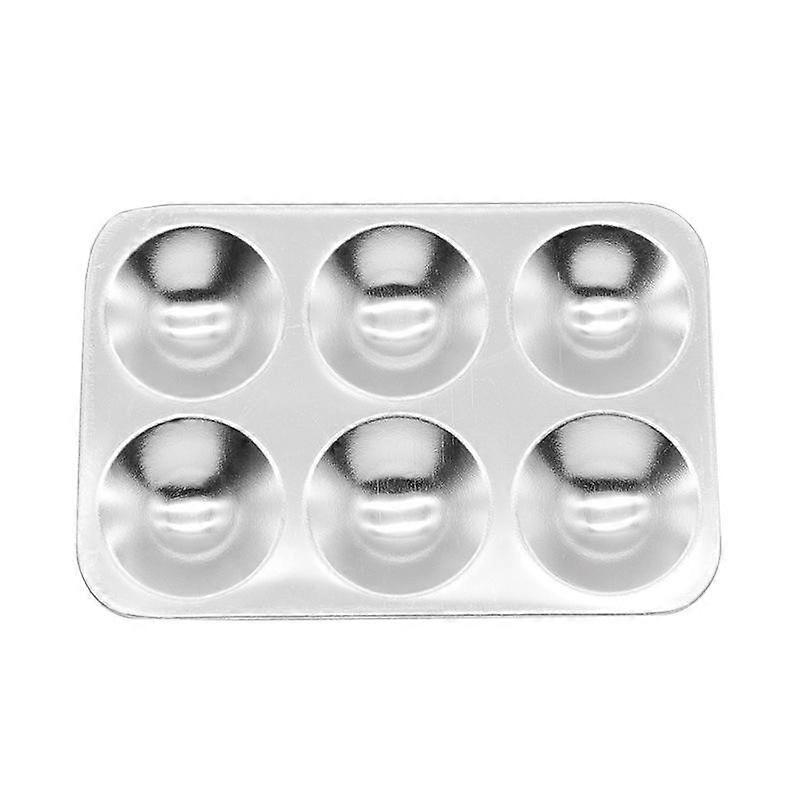 Portable Rectangular Mixing Palette, Aluminum Material, Silver Color, Size 13cm x 8.7cm