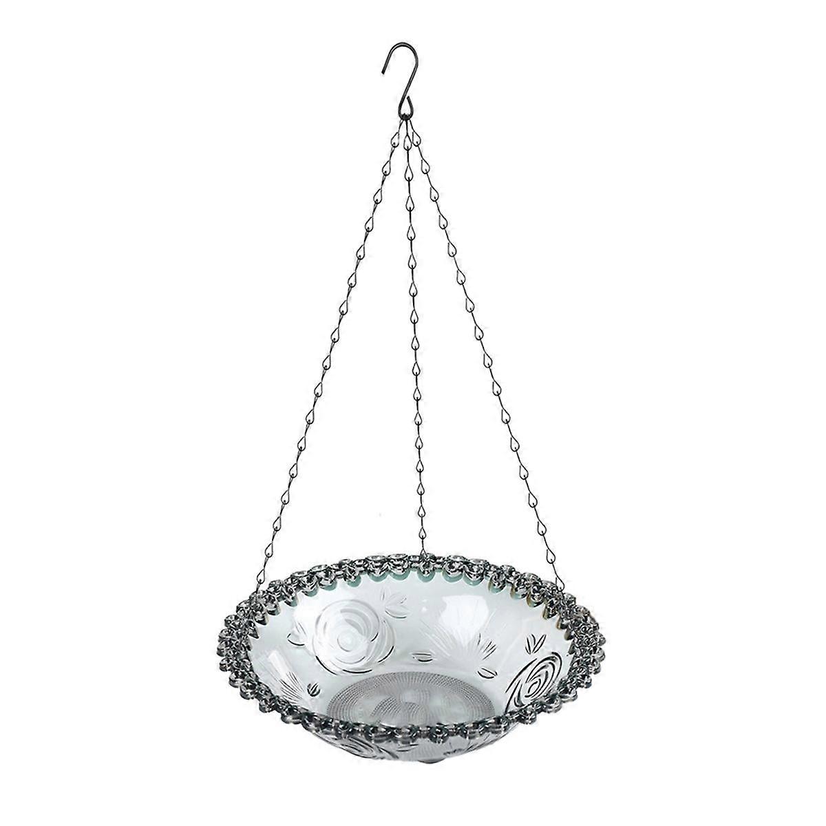 fleur d’oiseau en forme de mangeoire à oiseaux suspendue bain d’oiseaux pour jardin extérieur, fournitures de ferme de cour, colibri f