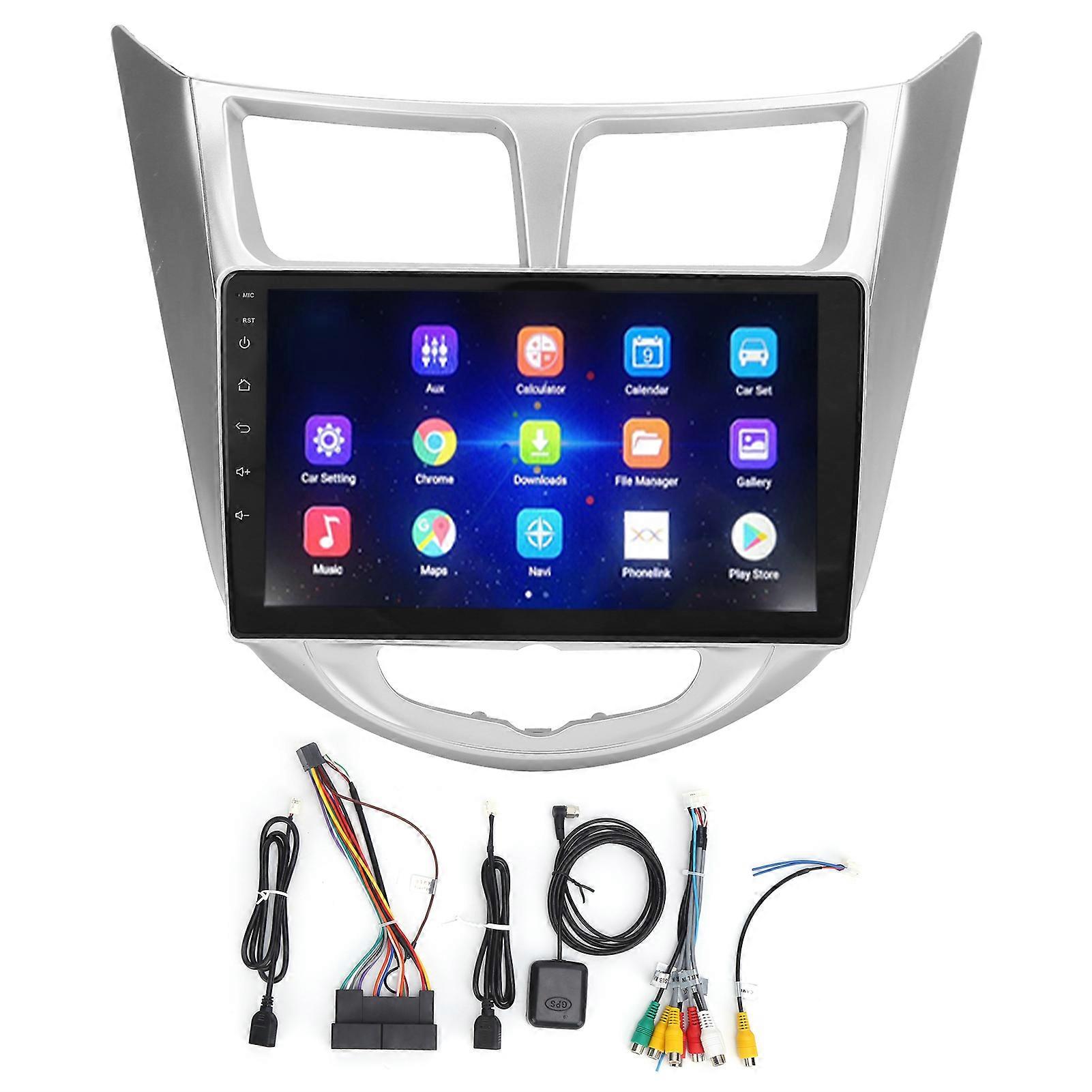 9in Navigator GPS Multimedia Player for Android 10 Replacement for Hyundai Solaris Accent/Verna 20102016(2+32G ) E2U212