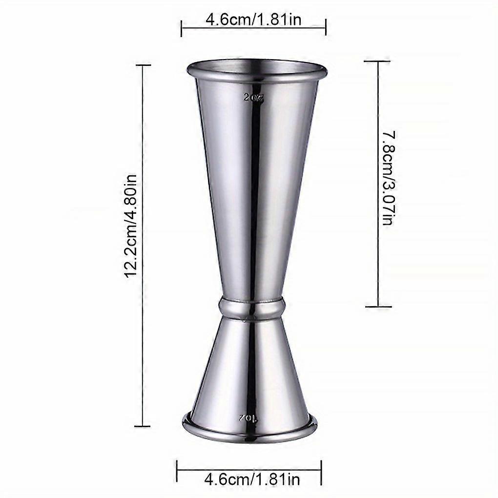 測定ジガー付きステンレス鋼ダブルカクテルシェーカー - 完璧な飲み物のための銅メッキバーアクセサリー