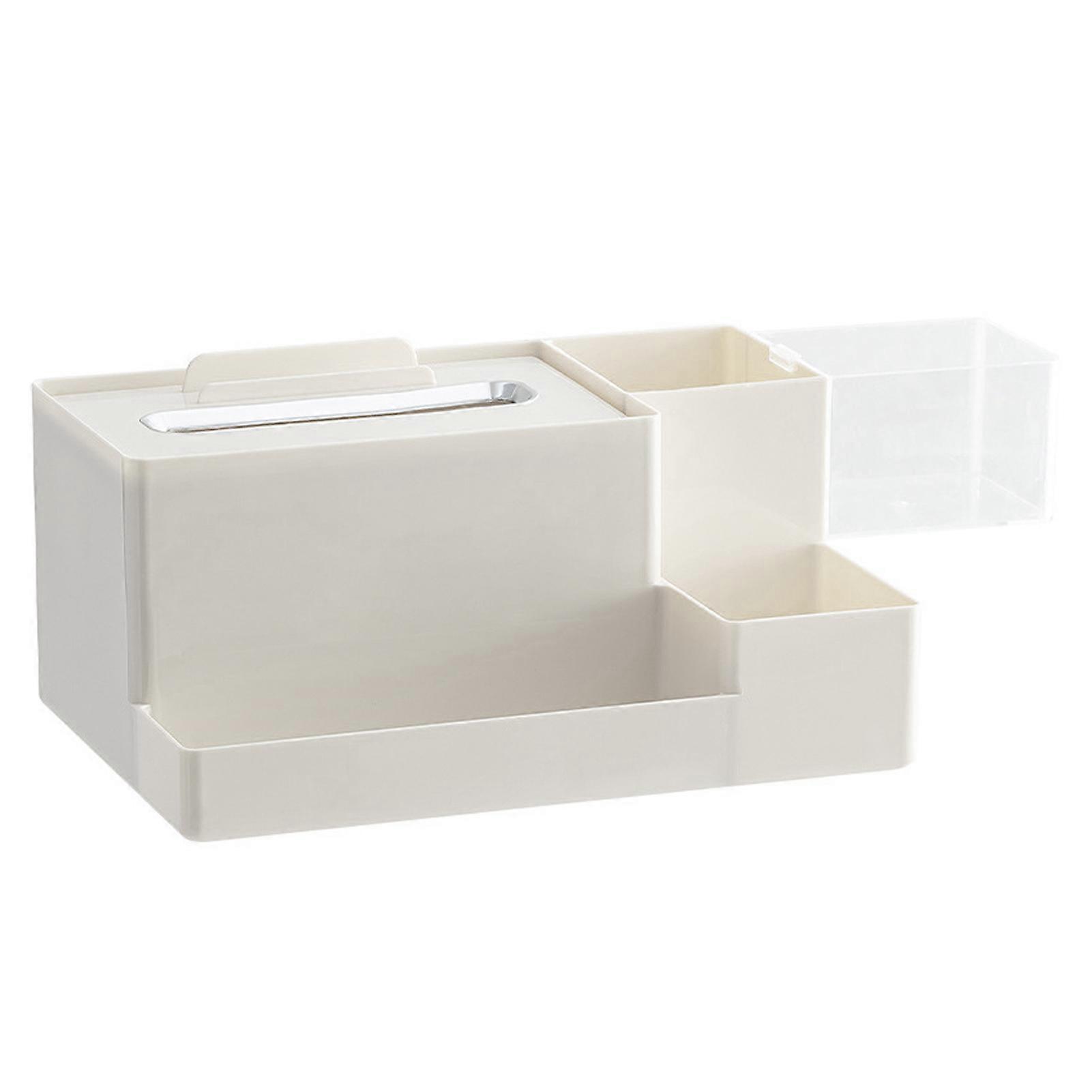 Multifunction Tissue Box Large Capacity Non-Slip Design Rectangular Tissue Holder Dispenser Storage Box Mobile Phone Stand