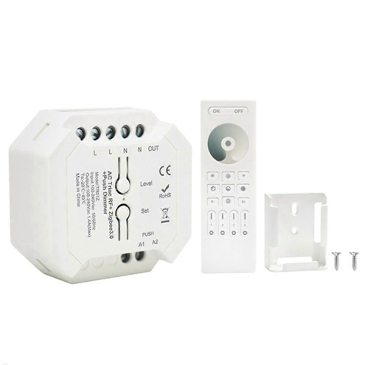 Tuya ZigBee Triac Dimmer LED Controller Smart Dimmer for Dimmable LED Lights Support Smart APP RF Remote Control C