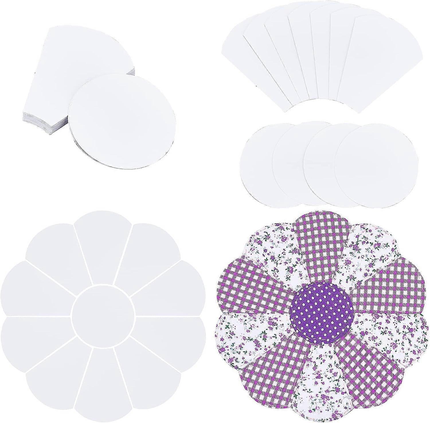 88 Pcs Flower Shape Paper Quilting Templates Handmade English Paper Piecing Trapezoid