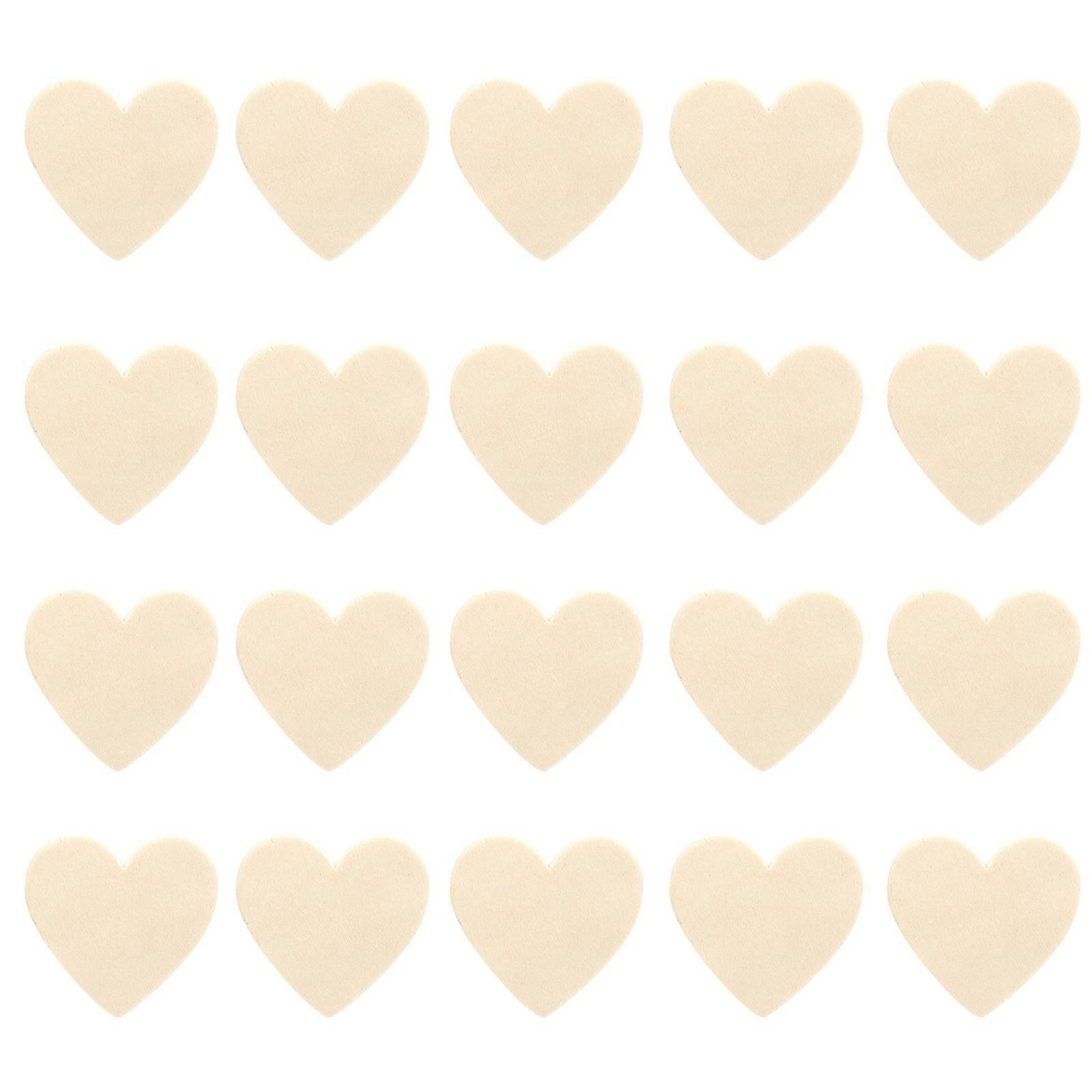 20個ウッドハートカットアウトかわいい形の未完成チップデコレーションDIYのための木製工芸品