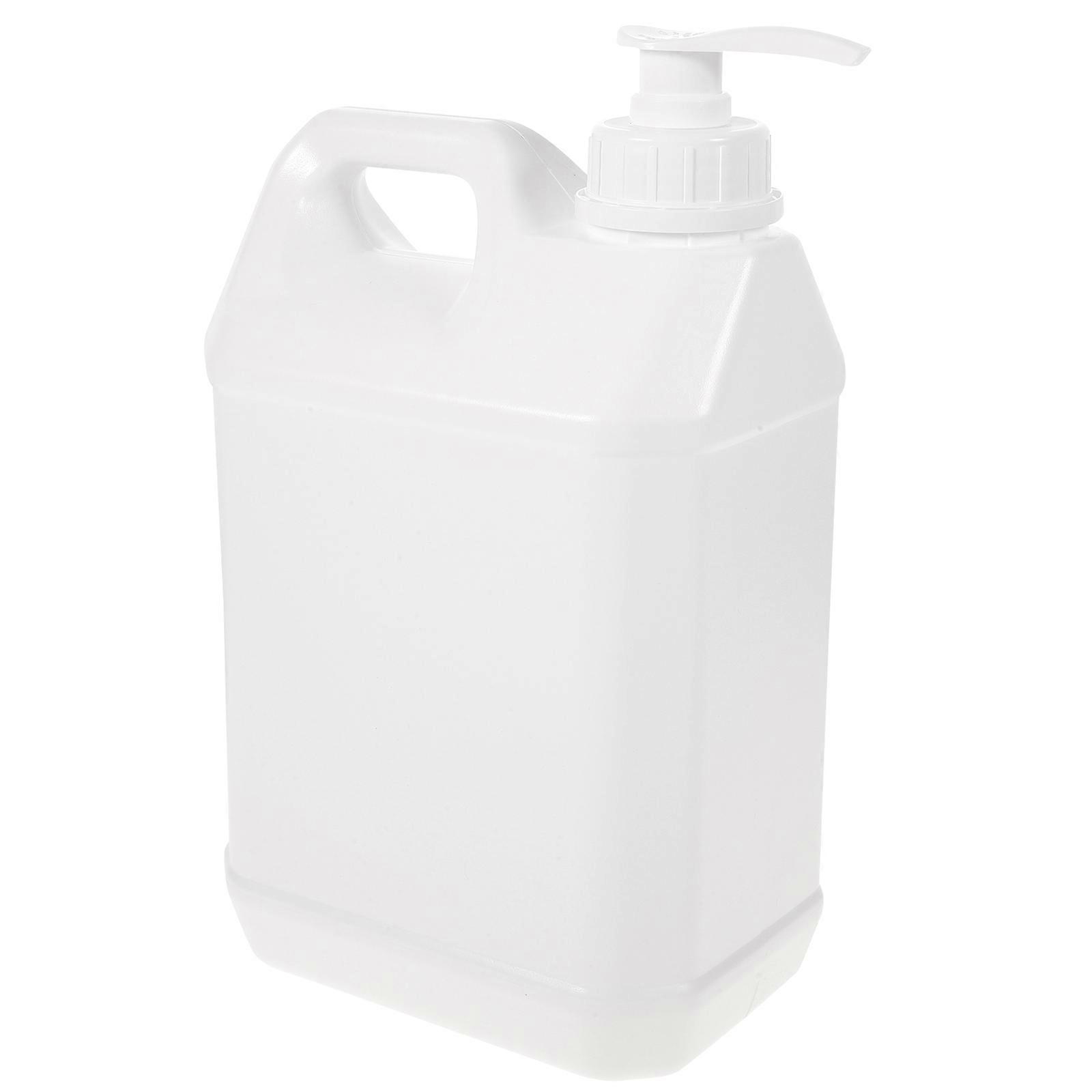 2.5L Pump Bottles Sterilization Liquid Plastic Liquid Soap Cosmetics Chemical Storage Container (White)