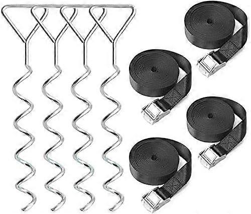 トランポリンを注ぐキット d'ancrage、トランポリンを注ぐ 4 つの Pices Fixations、Piquets d'ancrage トランポリンを注ぐスパイラル、Balan?oires、Abris de Jardin、Maisons de