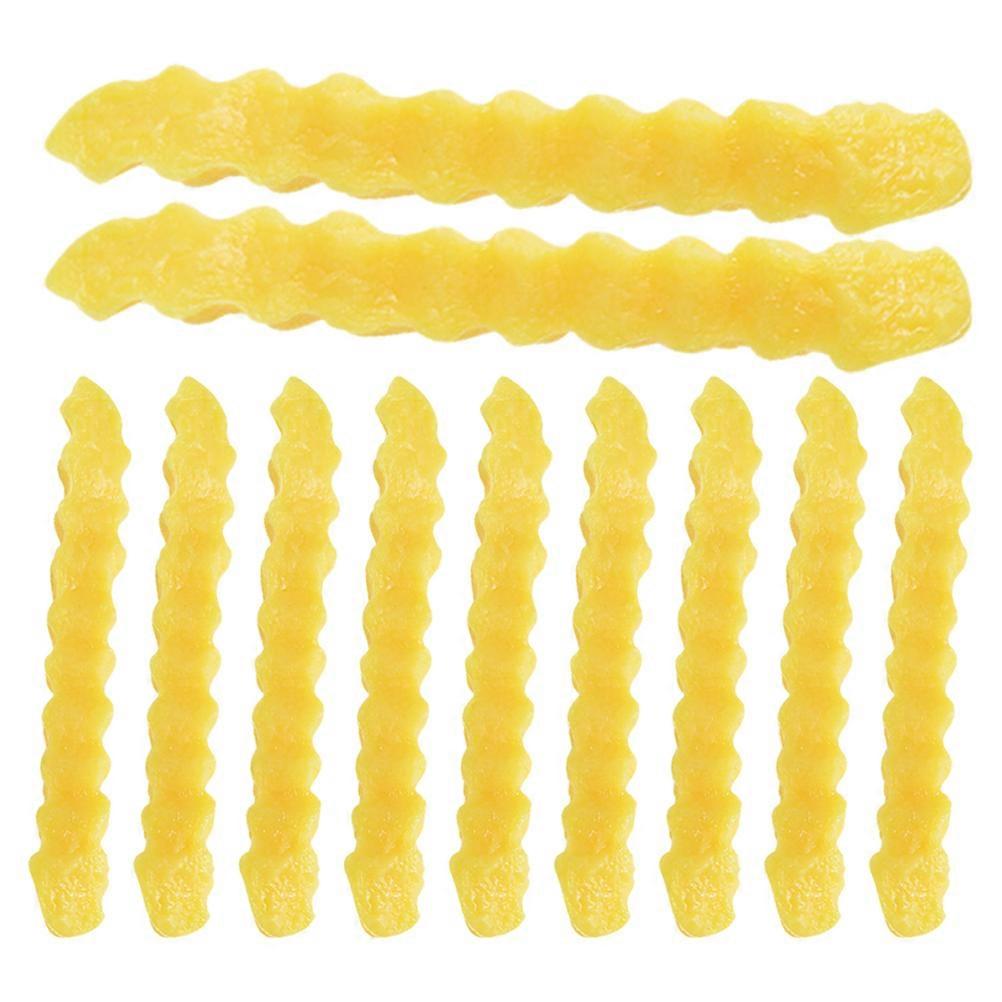 12pcs Simulation French Fries Models Potato Chip Models Food Prop Photo Prop