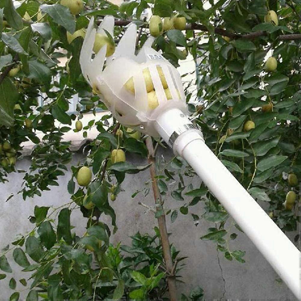 Fruit Harvesting Tool, Plastic Without Harvesting Pole, Fruit Picking Tool (White)