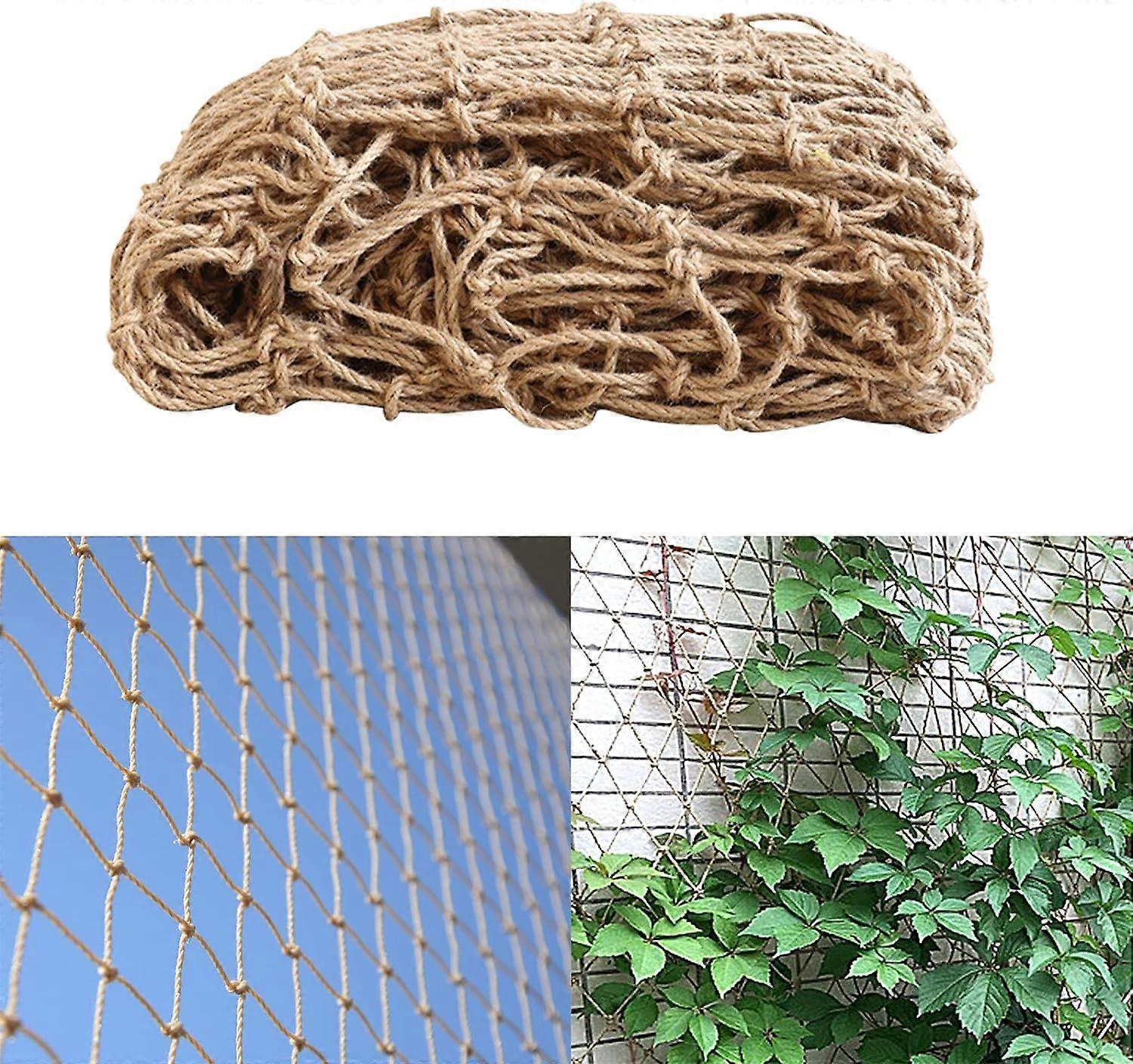 Plant Support Netting, Jute Netting Composteerbare Natuurlijke Tuin Netting voor het beklimmen van groente, 1m * 5m