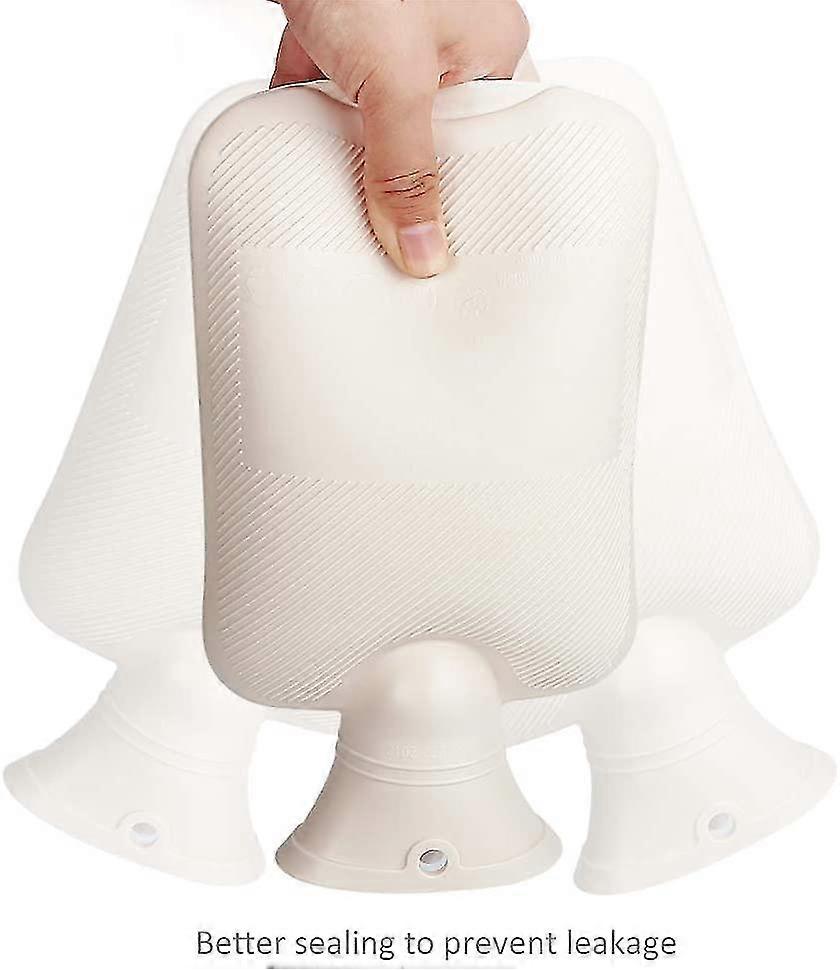 Wärmflasche mit Deckel, 800ml Wärmflasche mit Plüschbezug