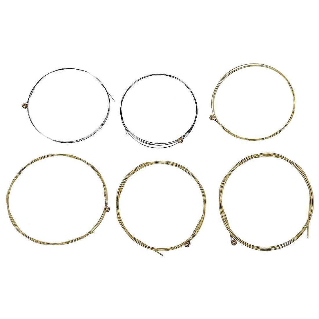 Set 6 Metal Strings For Acoustic Guitar 1 Meter 1m New