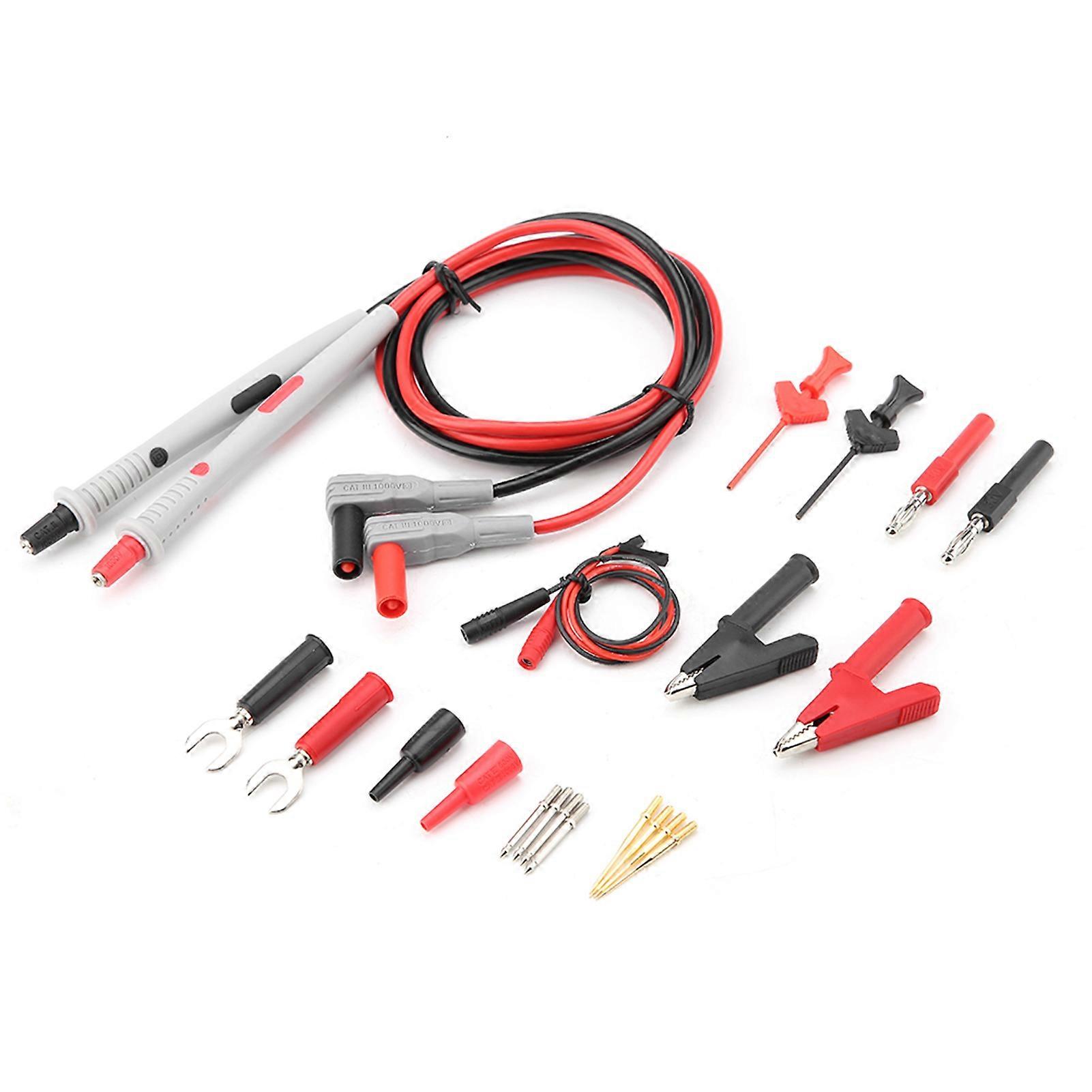 P1503D Multifunctional Multimeter Test Leads with Crocodile Clips Replaceable Probe Tips Set