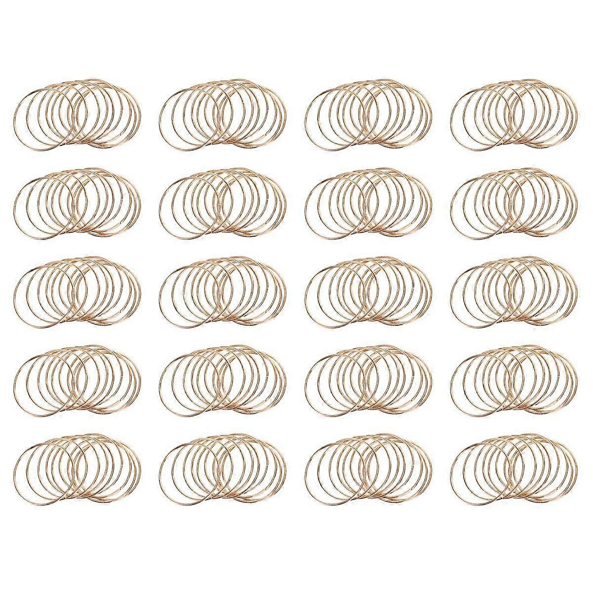 200 Pack 3 polegadas Gold Catcher Metal Rings Hoops Macrame Ring para Dreamcatchers e Artesanato