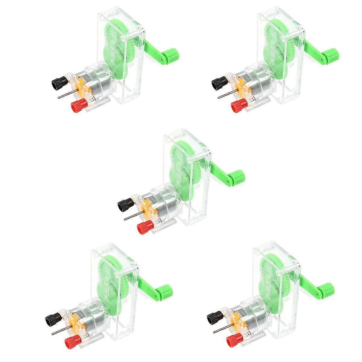 5PCS Handgenerator Tragbare Generatoren Tragbarer Handgenerator Experimenteller DIY-Modellgenerator Stromgenerator