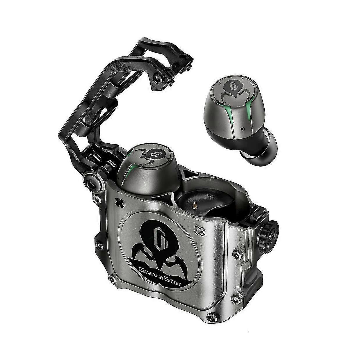 3 Mode Bluetooth Wireless Earbuds With Zinc Alloy Tws Charging Case(Black)