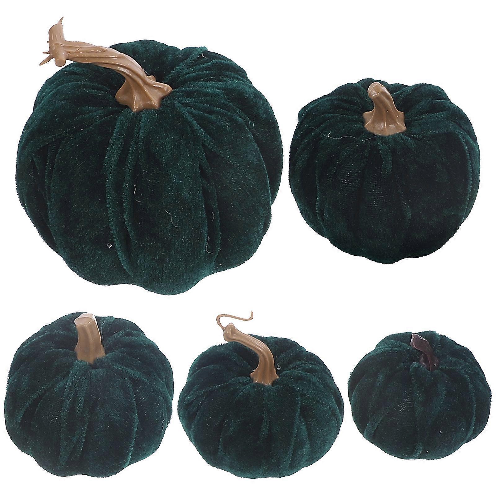 5pcs Simulated Pumpkins Decorative Pumpkins Thanksgiving Decorations