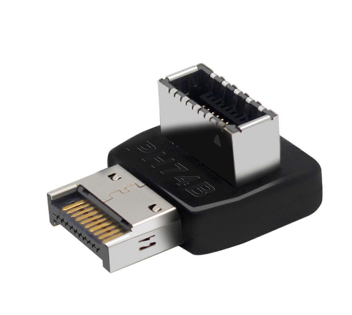 USB connector adapter USB30 19P20P to TYPE-E 90 degree converter adapter case front TYPE C socket computer motherboard
