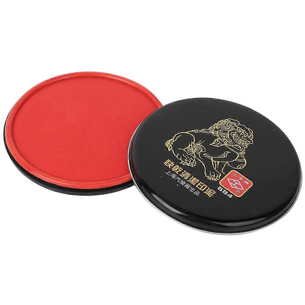 Red Colour Oily Ink Pad Quick Drying DIY Stamp Ink Pad for Financial Accounting