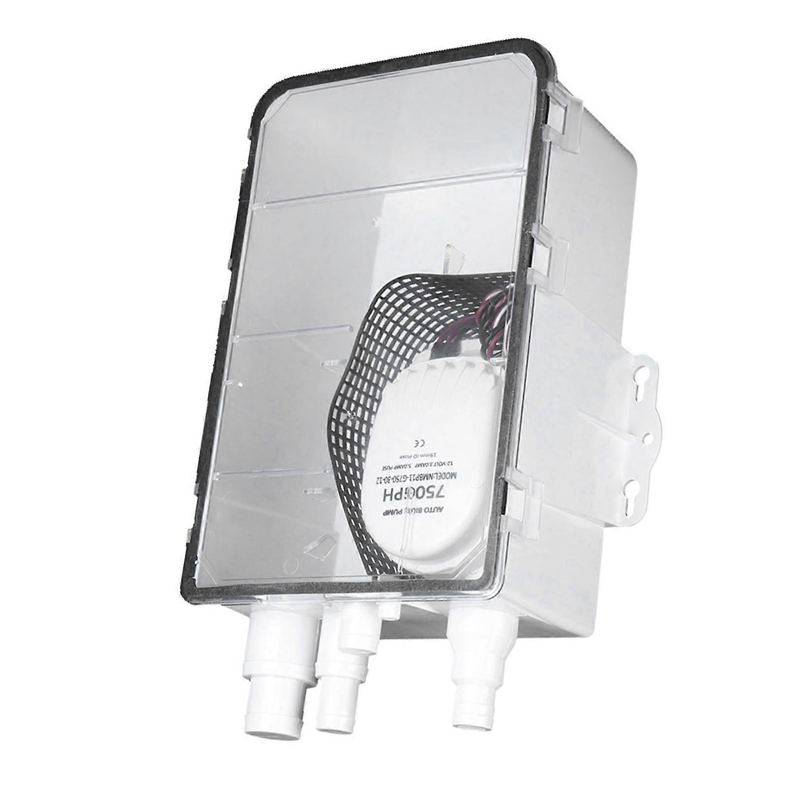 thumbnail image 2 of 12V Marine Shower Sump Pump System For Boats & RVs - 750 GPH, Multi-Port Drain Box 2 of 11