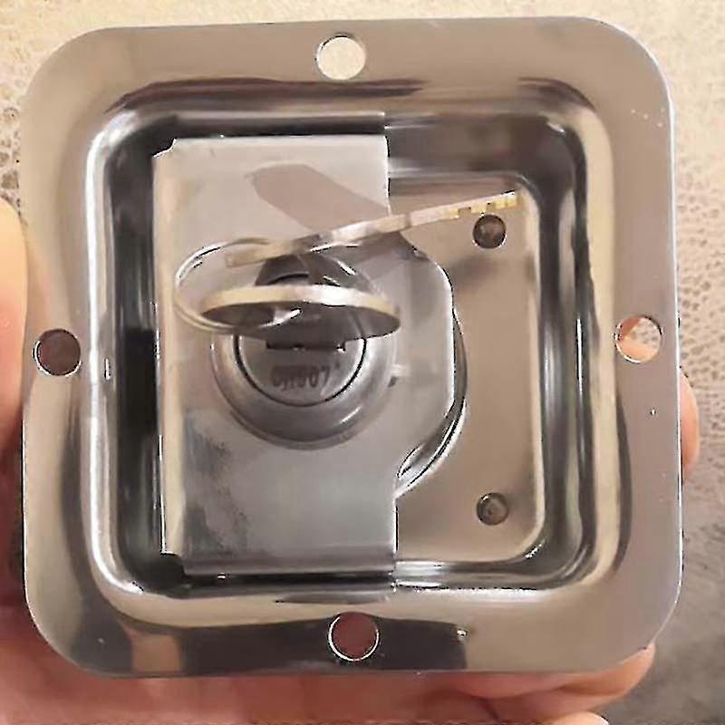 Tool Box Lock Stainless Steel Paddle Door Latch With Key Lock - For Trailer, RV, Or Tool Box (4-3/8" X 3-1/4") Trailer Latch - Foto 7