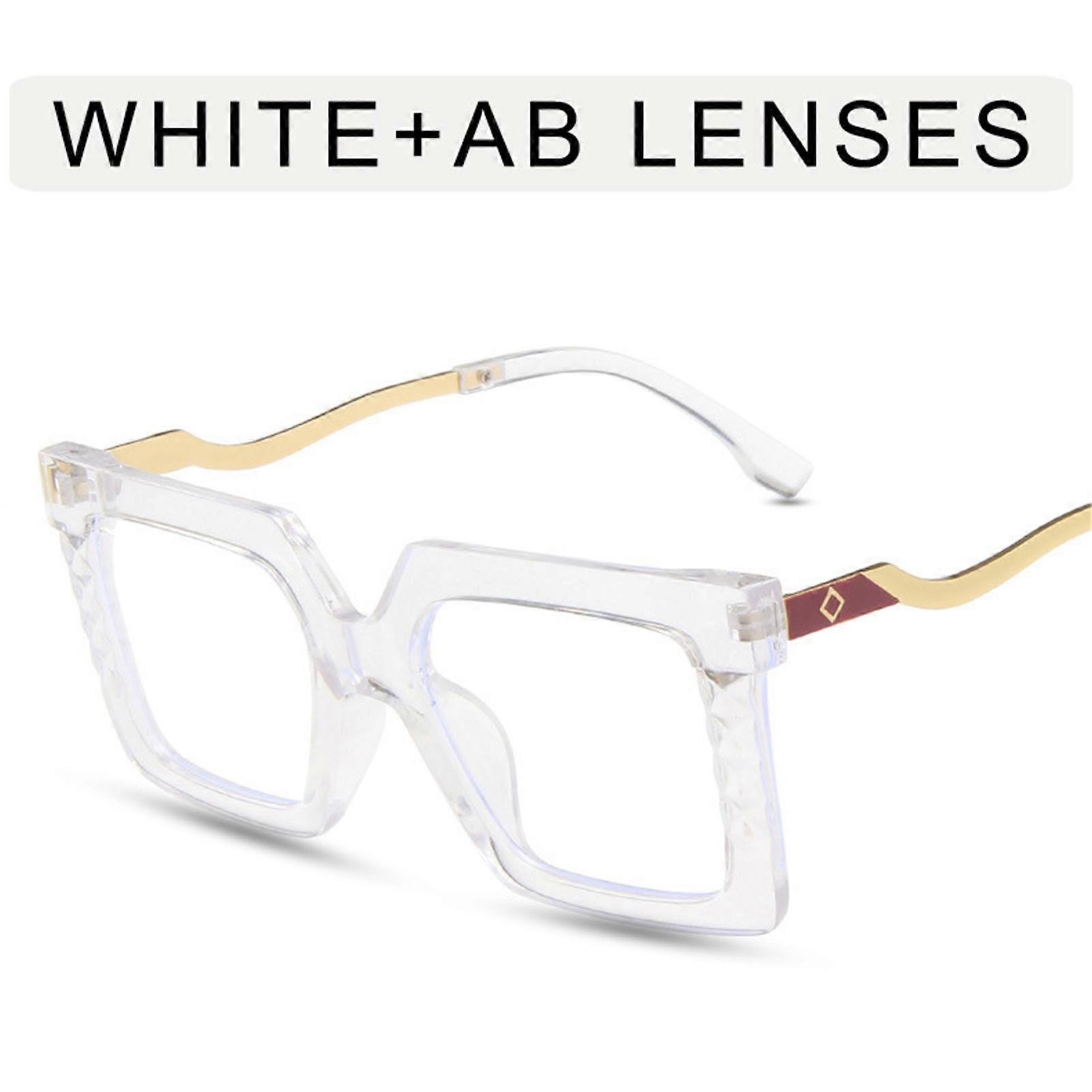 Trendy Contrasting Color Metal Glasses Durable Polygonal High-End Flat Mirror Glasses Universal Frame for Women and Men