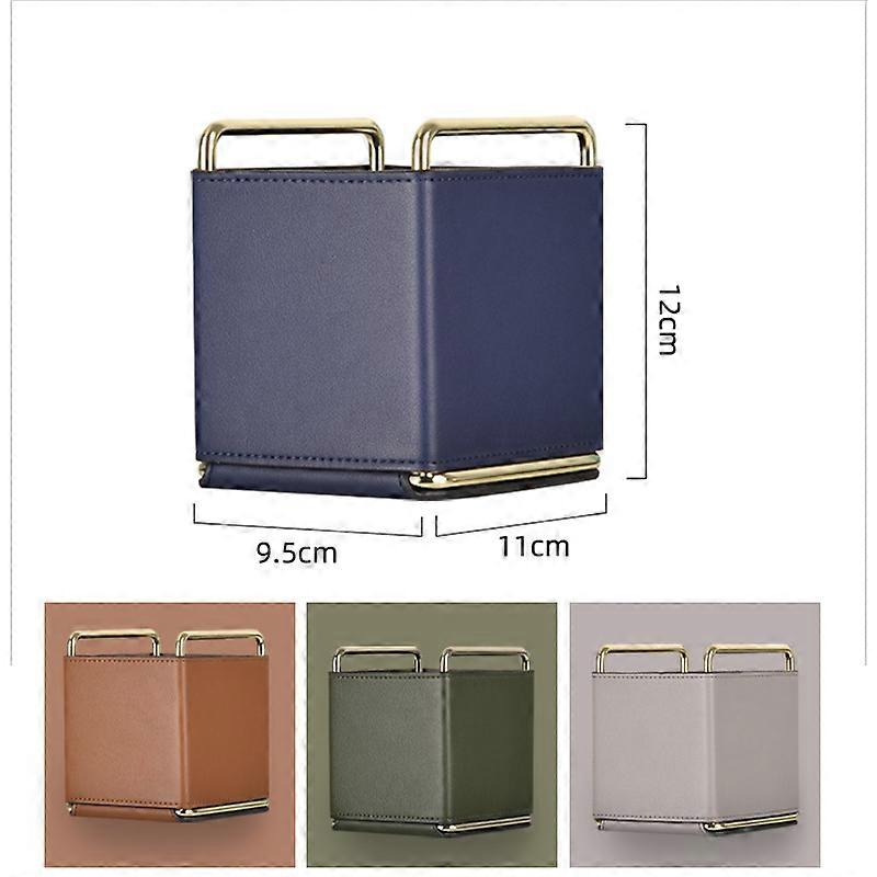 Desktop Storage Box Leather Multi Function Desktop Manager for Office Pen Holder Cosmetic Storage