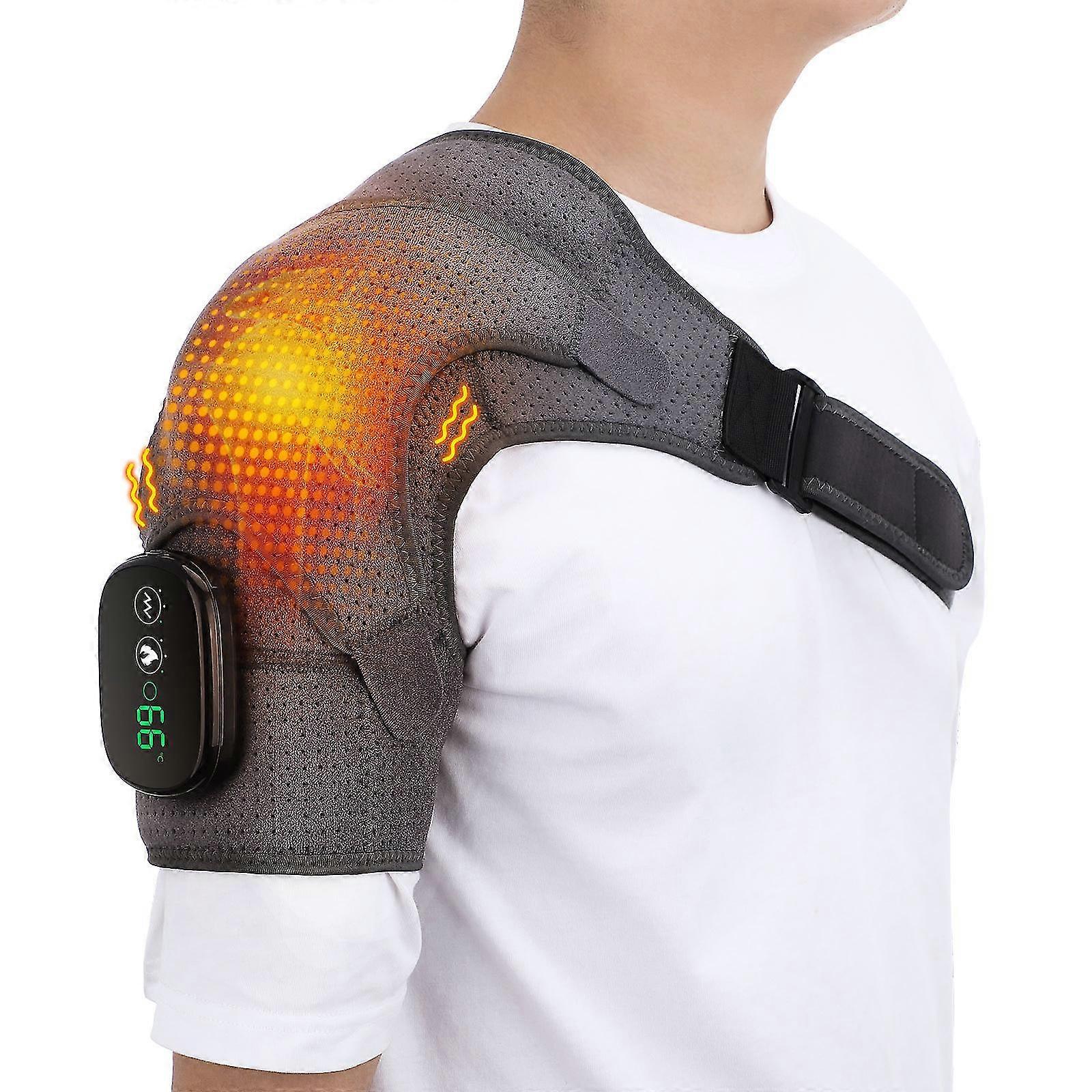 Heated Shoulder Wrap With Massage, Electric Shoulder Heating Pad Massager