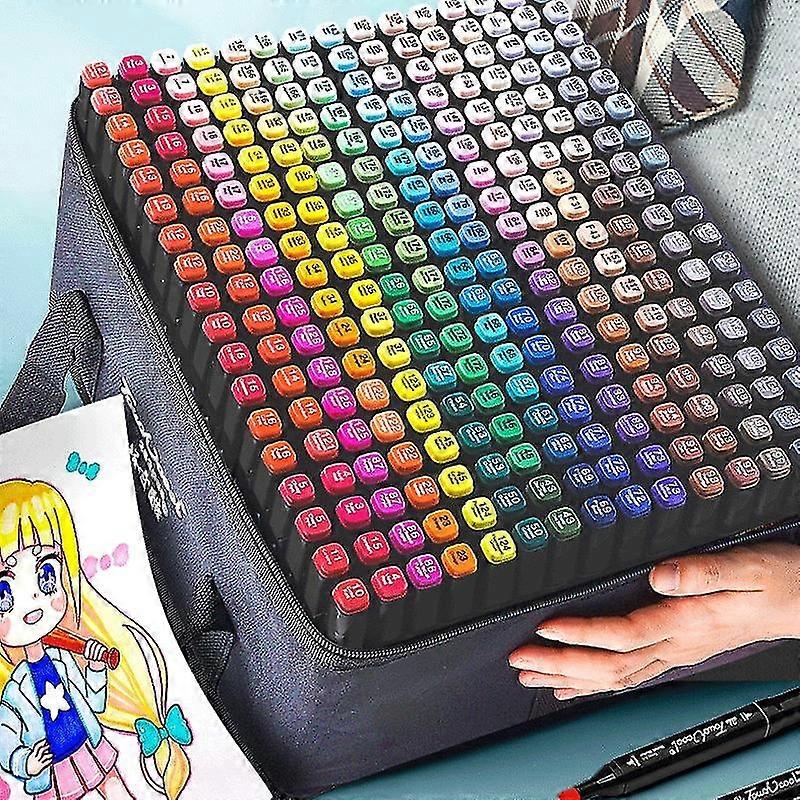 24-168 Colors Oily Art Marker Pen Set For Draw Double Headed Sketching Oily Tip Based Markers Graffiti Manga School Art Supplies