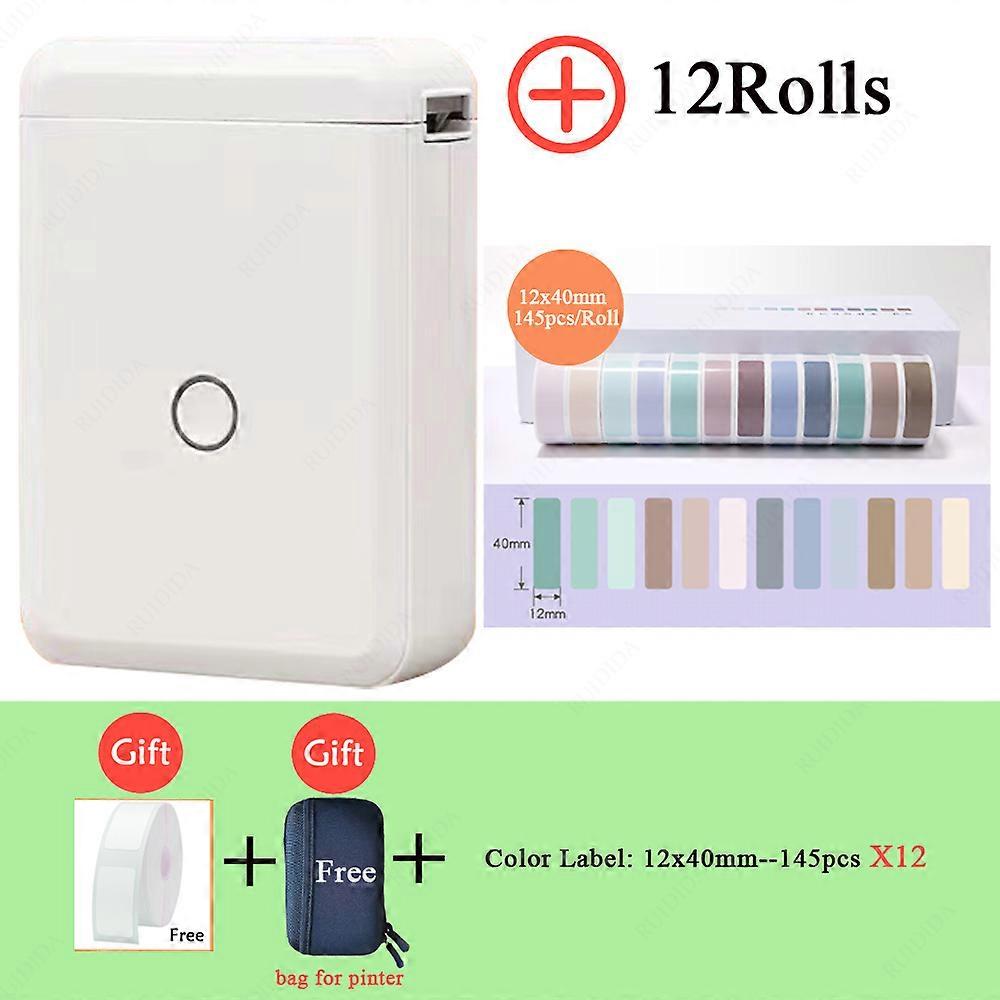 Wireless Bluetooth Sticker Pocket Printer Mini Portable Thermal Label Printer Date Pricetag Maker Machine Home Use Office