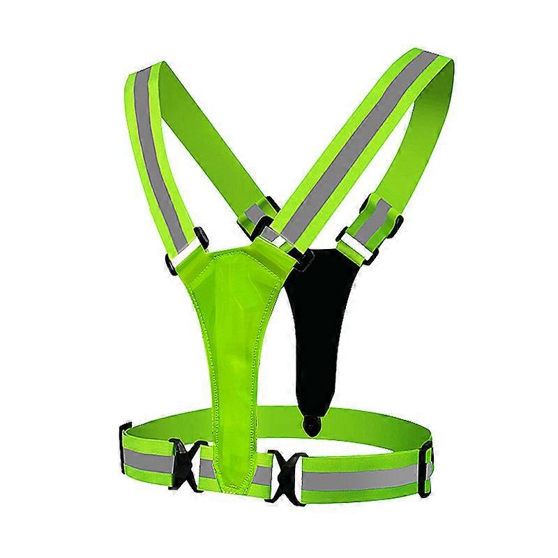 LED Safety USB Rechargeable, Running Vest with Safety Indicator and Reflective Belt, Running Vest with 3 Lighting Modes and 360 Beam Angle, for Joggin
