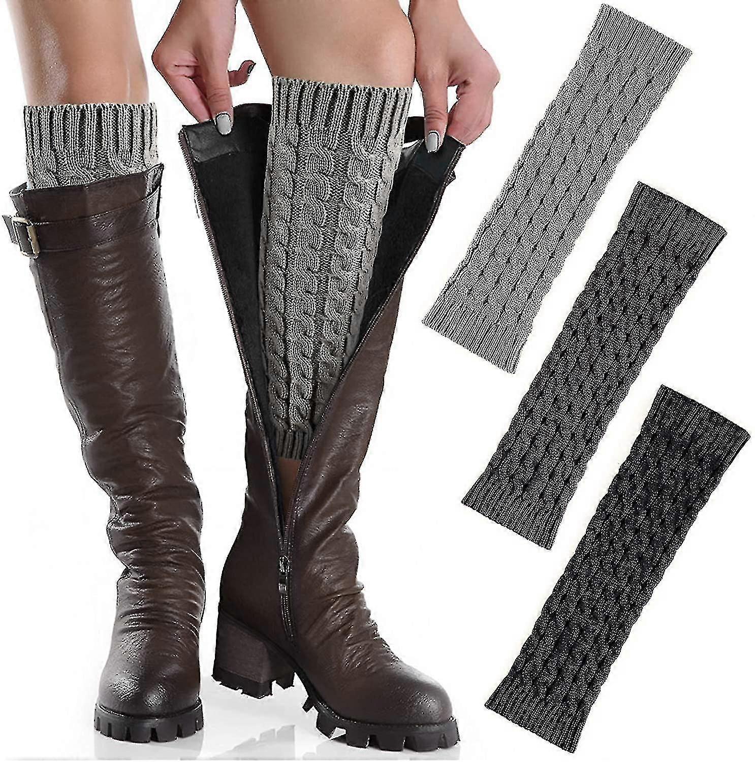 3 أزواج النساء المشي الشتاء، المشي الدافئ طماق النساء محبوك طماق