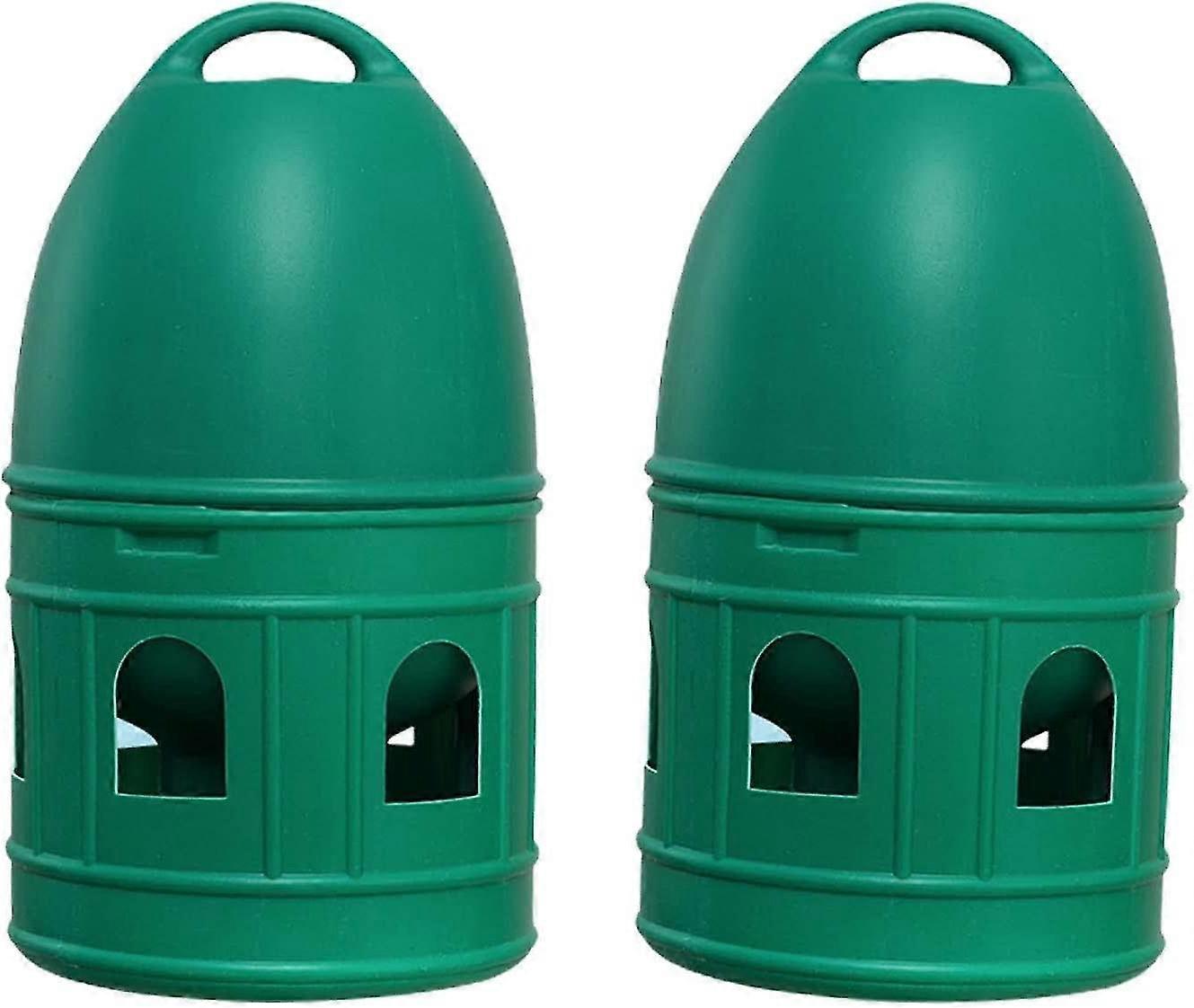 2pieces Pigeon Water Dispenser Feeder 10l Water Bottle Water Pot Container Waterer With Handle Bird Water Drinker For Chicken Parrot Duck