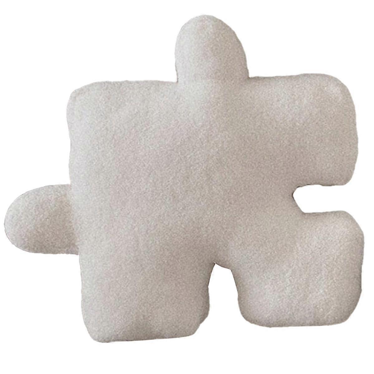 Plush Puzzle Pillow Irregular Shape Pillow Fun Puzzle Pillow Suitable for Sofa and Bed White
